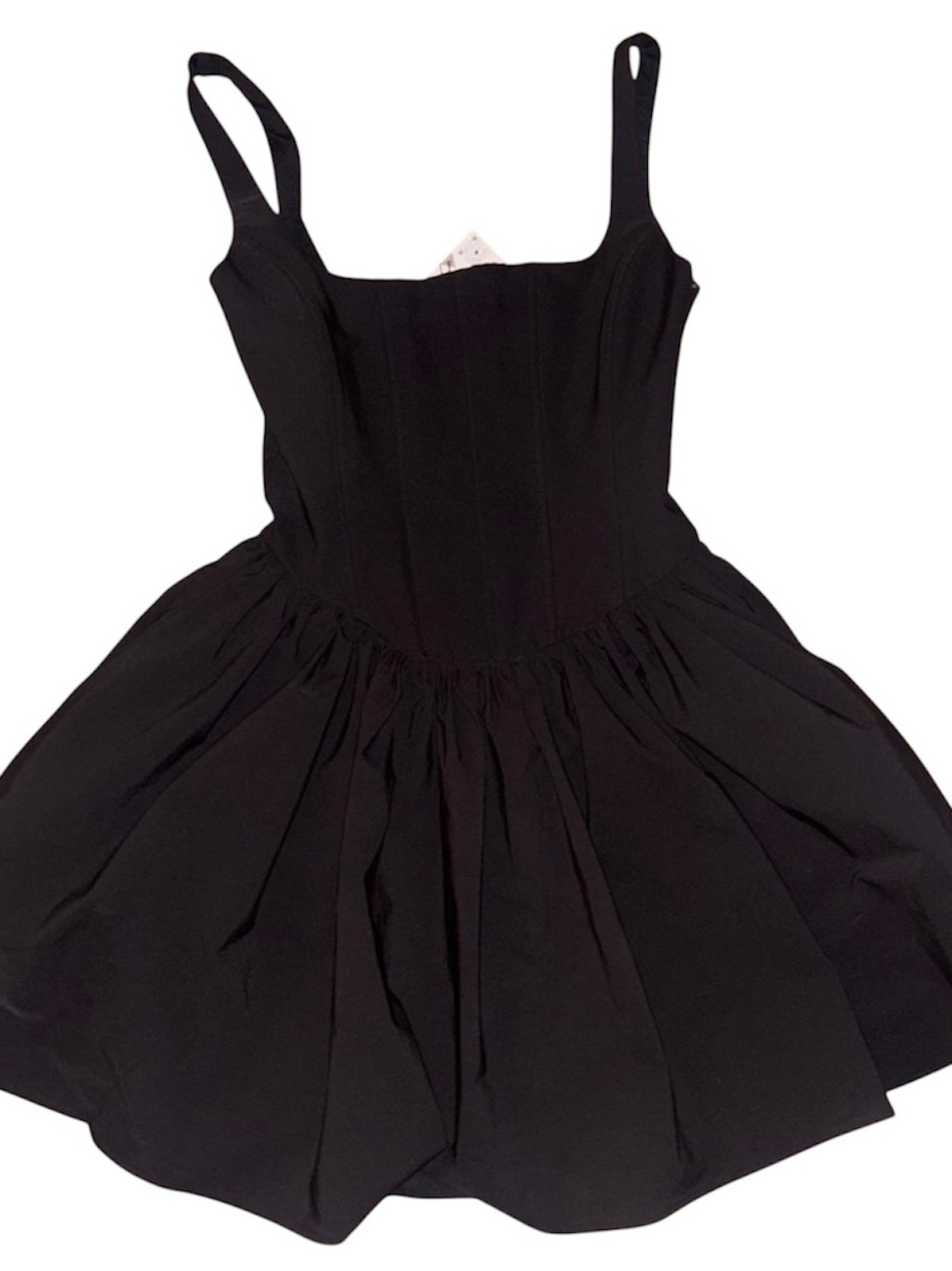 NWT Zara Classic Black Fit-and-Flare Sleeveless Dress XS